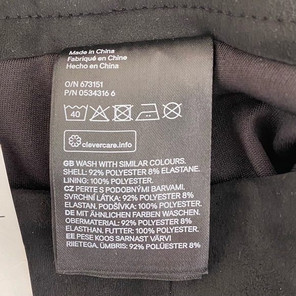 NWT H&M Black Button Front High-Rise Faux Suede Y2K Skirt Size 10 - Picture 11 of 11